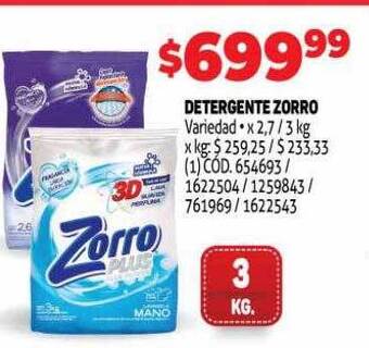 Makro Detergente zorro oferta