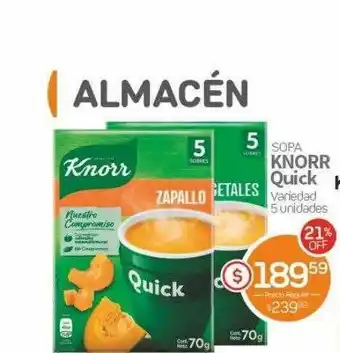Alvear Sopa knorr quick oferta