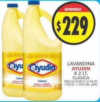 Supermercados Becerra Lavandina ayudin oferta