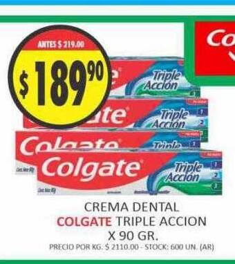Crema dental colgate triple accion