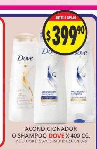 Supermercados Becerra Acondicionador o shampoo dove oferta