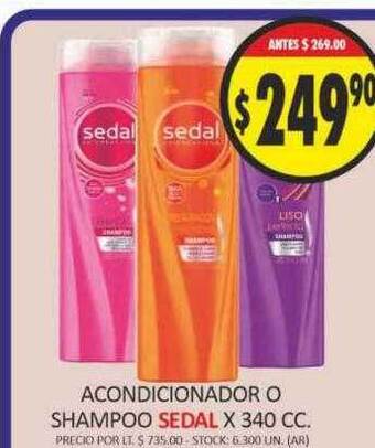 Supermercados Becerra Acondicionador o shampoo sedal oferta