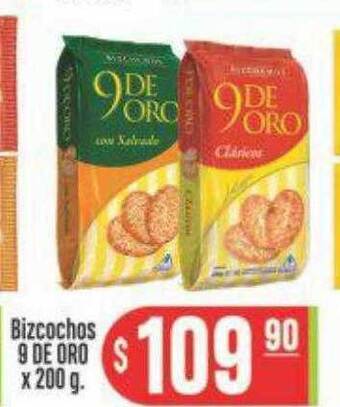 Supermercados Caracol Bizcochos 9 de oro oferta