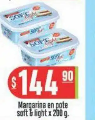 Supermercados Caracol Margarina en pote soft & light oferta