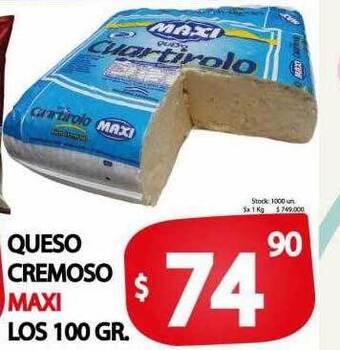 Supermercados Mariano Max Queso cremoso maxi oferta