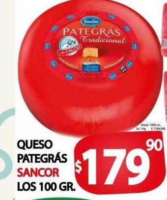 Supermercados Mariano Max Queso pategras sancor oferta