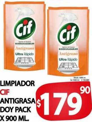 Supermercados Mariano Max Limpiador cif antigrasa doy pack oferta