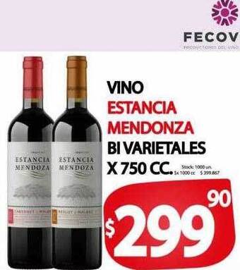 Supermercados Mariano Max Vino estancia mendoza bi varietales oferta