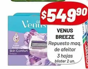 Venus breeze repuesto maq de afeitar 3 hojas