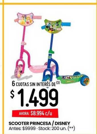 Changomas Scooter princesa disney oferta