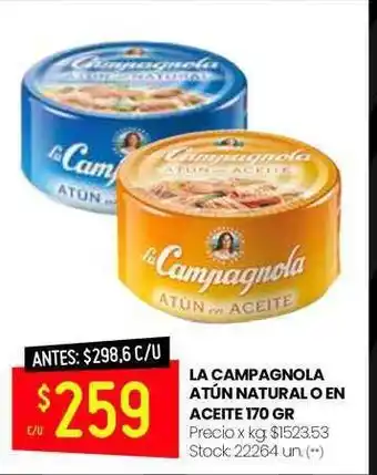 Changomas La campagnola atún natural en aceite oferta