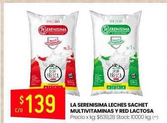 Changomas La serenisima leches sachet multivitaminas y red lactosa oferta