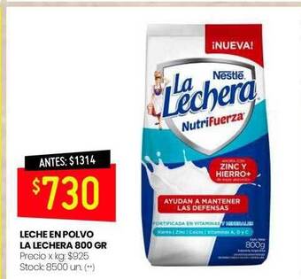 Changomas Leche en polvo la lechera oferta