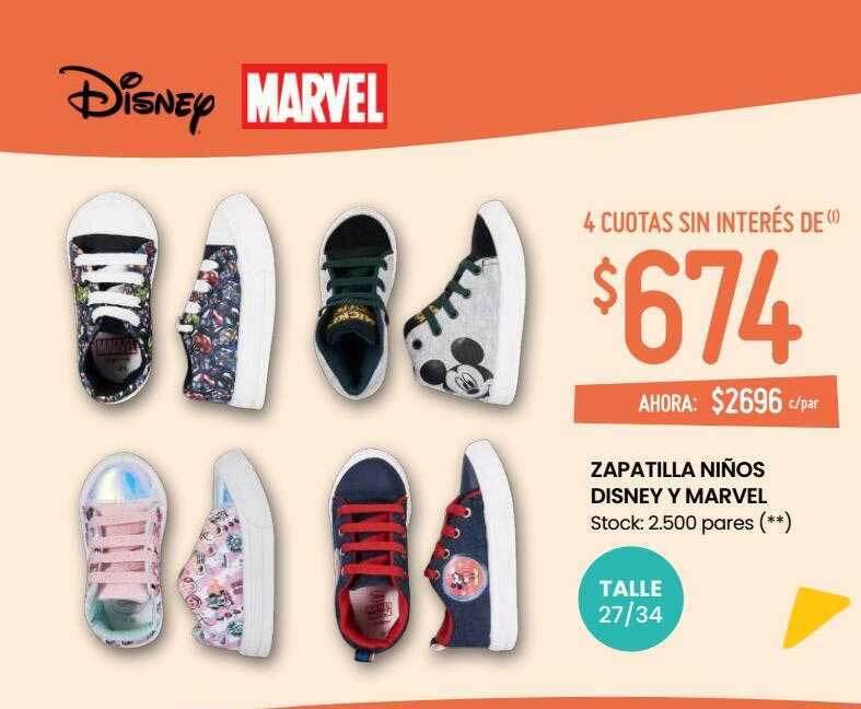 Changomas Zapatillas niños disney y marvel oferta