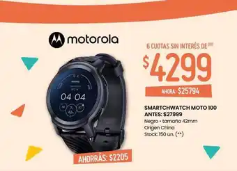 Changomas Smartwatch moto 100 motorola oferta