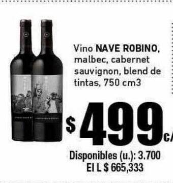 Cooperativa Obrera Vino nave robino oferta