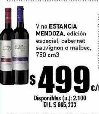 Cooperativa Obrera Vino estancia mendoza oferta