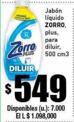 Cooperativa Obrera Jabón líquido zorro oferta