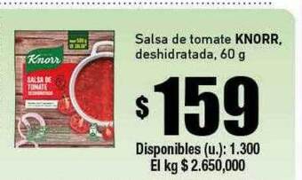 Cooperativa Obrera Salsa de tomate knorr oferta