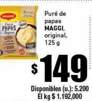 Cooperativa Obrera Puré de papas maggi original oferta