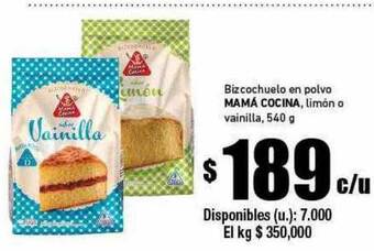 Cooperativa Obrera Bizcochuelo en polvo mamá cocina oferta