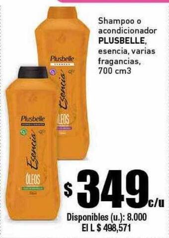 Cooperativa Obrera Shampoo o acondicionador plusbelle oferta