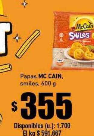 Cooperativa Obrera Papas mc cain smiles oferta