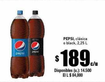 Cooperativa Obrera Pepsi clásica o black oferta