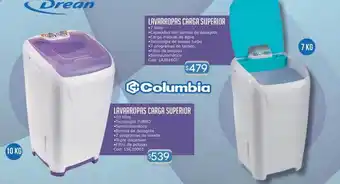 Cuotas del Sur Lavarropas carga superior columbia drean oferta