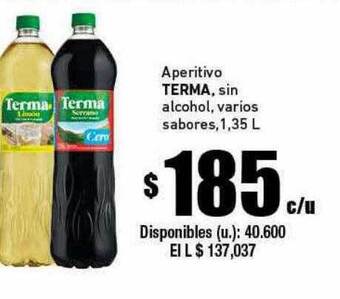 Cooperativa Obrera Aperitivo terma sin alcohol varios sabores oferta