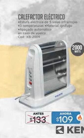 Cuotas del Sur Calefactor eléctrico ken brownn oferta