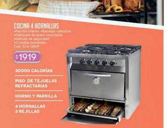 Cuotas del Sur Cocina 4 hornallas oferta