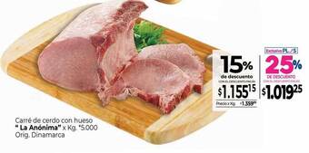 La Anonima Carré de cerdo con hueso oferta