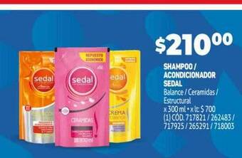 Shampoo acondicionador sedal