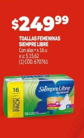 Makro Toallas femeninas siempre libre oferta