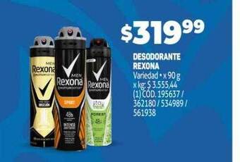 Makro Desodorante rexona oferta
