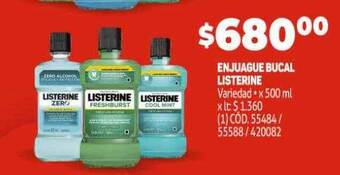 Makro Enjuague bucal listerine oferta