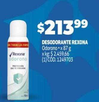 Makro Desodorante rexona oferta