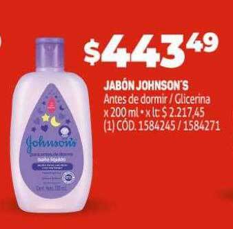 Makro Jabón johnson's oferta