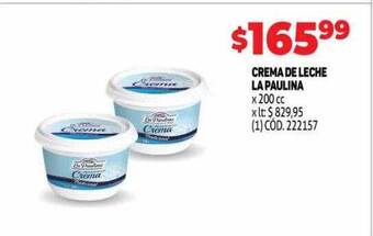 Makro Crema de leche la paulina oferta