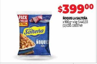 Makro Ñoquis la salteña oferta