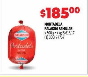 Makro Mortadela paladini familiar oferta