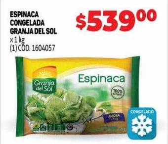 Makro Espinaca congelada granja del sol oferta