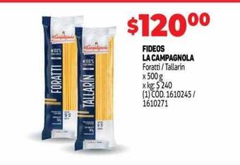 Makro Fideos la campagnola oferta