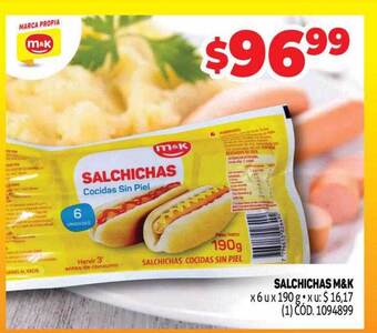 Makro Salchichas m&k oferta