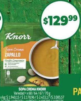 Makro Sopa crema knorr oferta