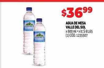 Makro Agua de mesa valle del sol oferta