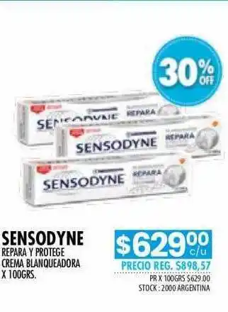 Sensodyne repara y protege crema blanqueadora 30% off