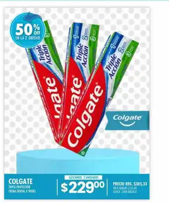Pigmento Colgate triple protección crema dental oferta