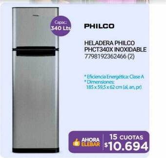 Punto Blu Heladera philco phct340x inoxidable oferta
